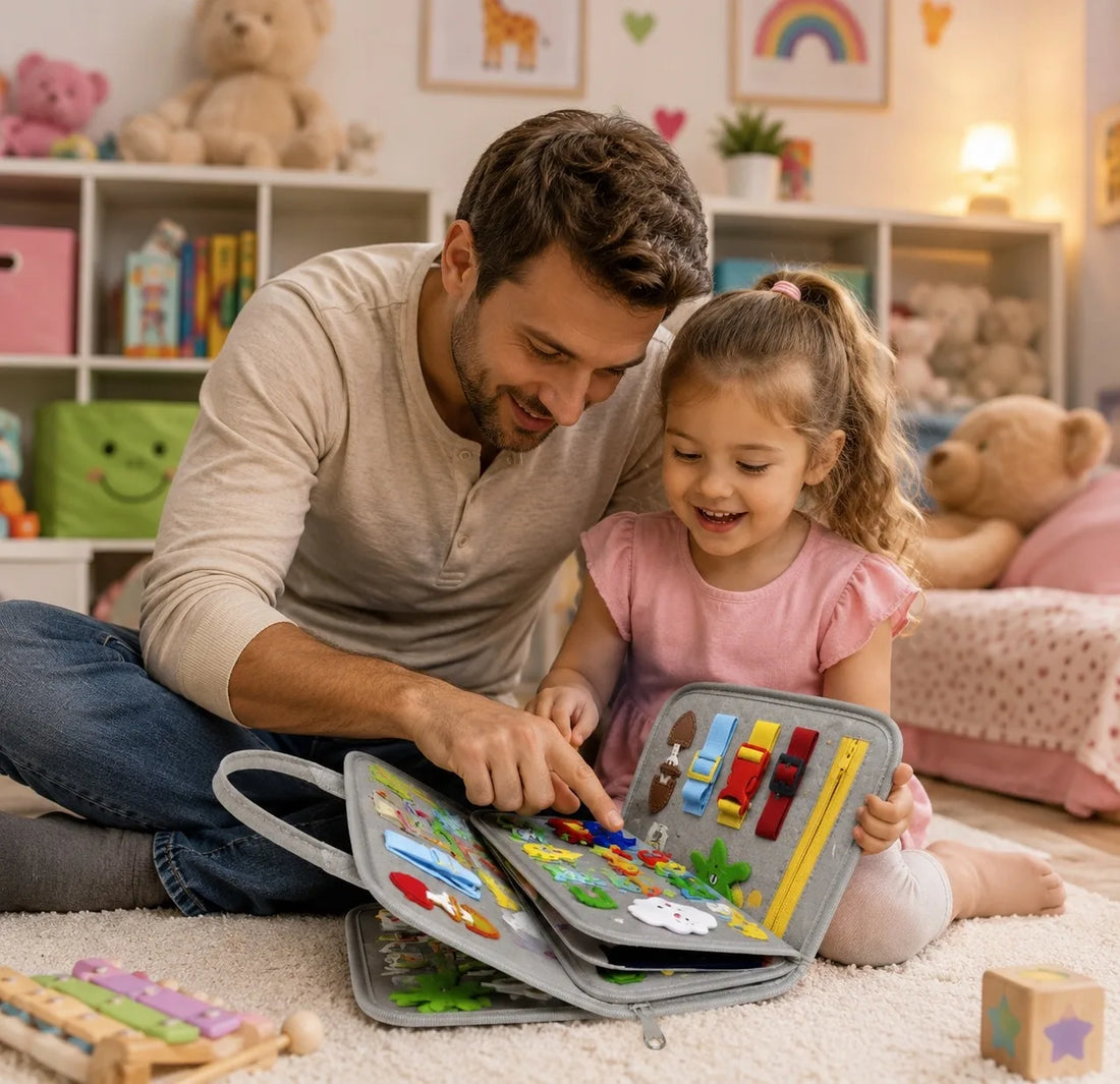 Grand livre d’activités Dinosaure — Busy book à poignées