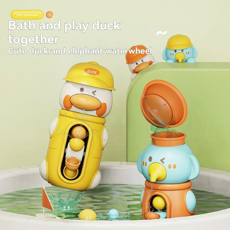 Jouet de bain à roues d’eau — Canard ou Éléphant