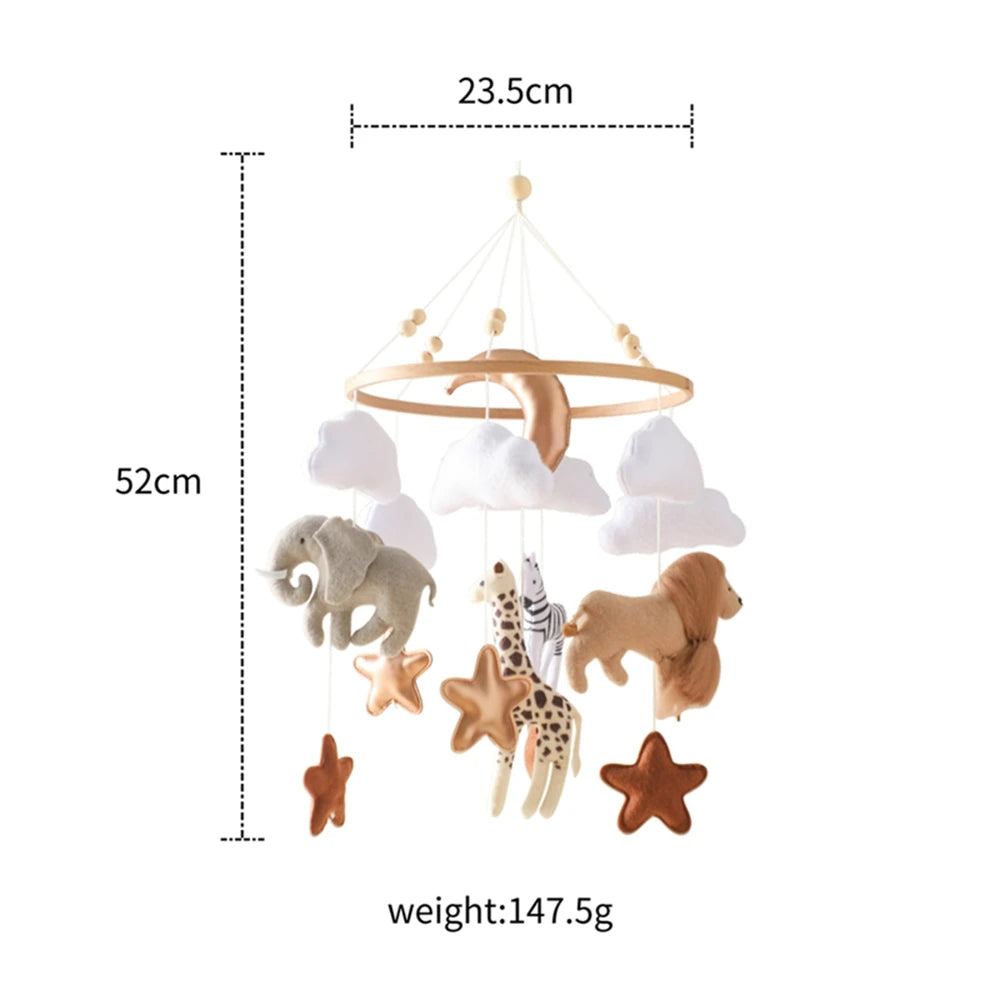 Mobile bébé décoratif — Abeilles, jungle et moutons