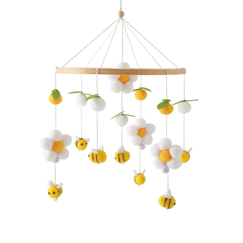 Mobile bébé décoratif — Abeilles, jungle et moutons