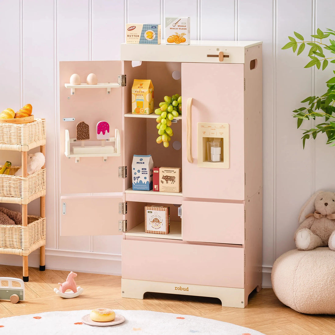 Cuisine et électroménager de jeu en bois rose — ROBUD
