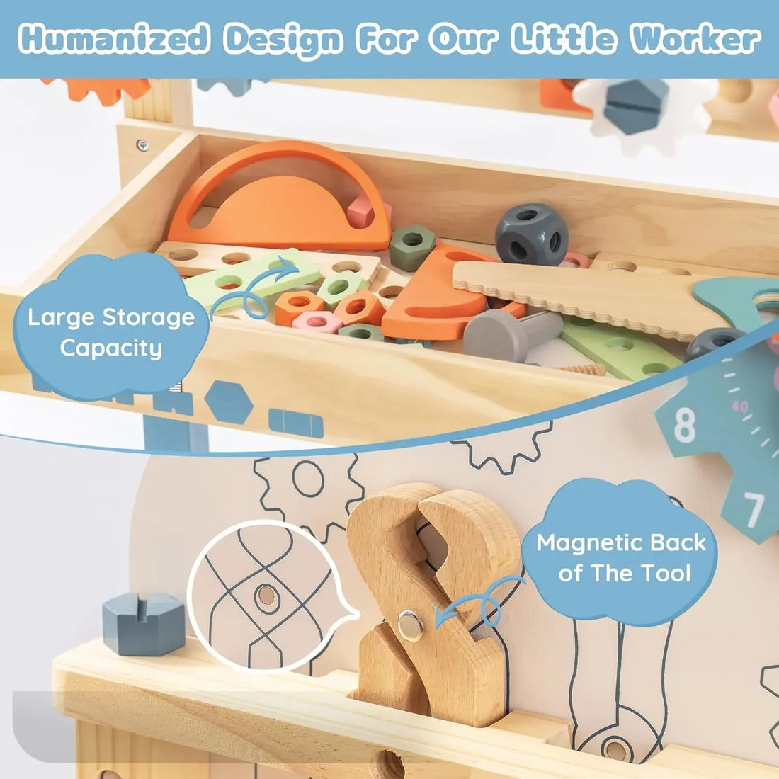Grand établi de bricolage en bois — ROBUD