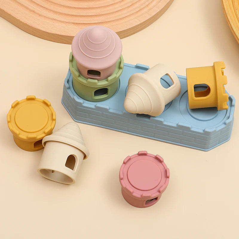 Château à empiler en silicone — Huit pièces