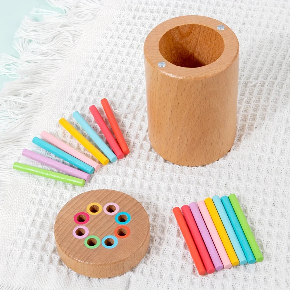 Boîte cylindrique de tri — Bâtonnets et jetons