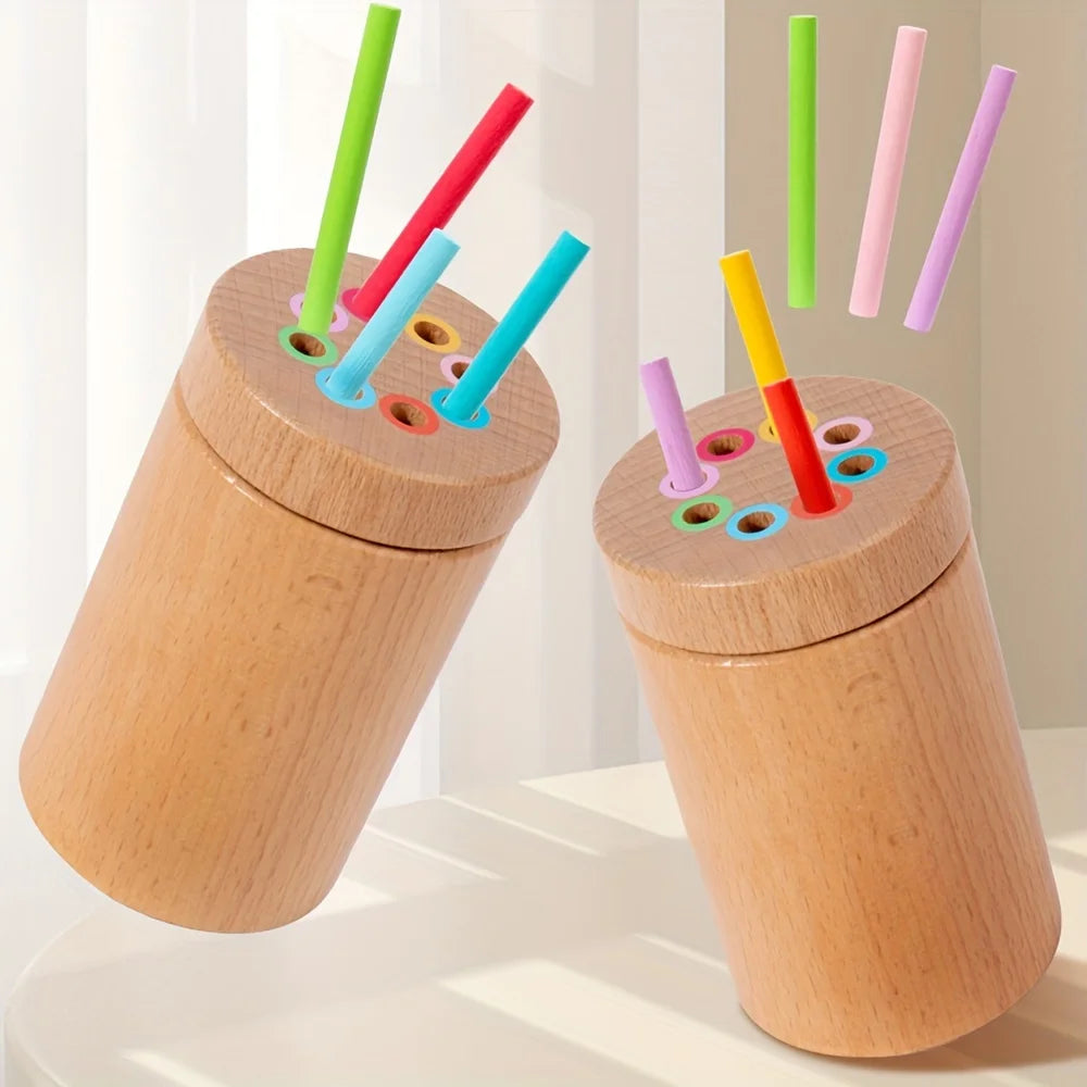 Boîte cylindrique de tri — Bâtonnets et jetons
