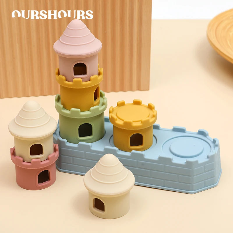 Château à empiler en silicone — Huit pièces