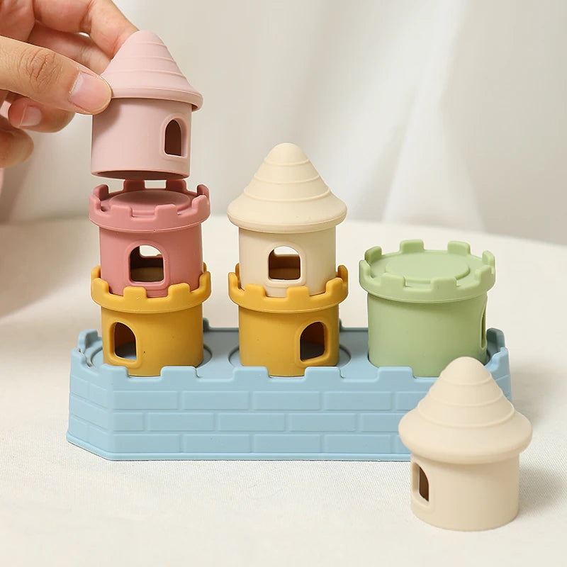 Château à empiler en silicone — Huit pièces