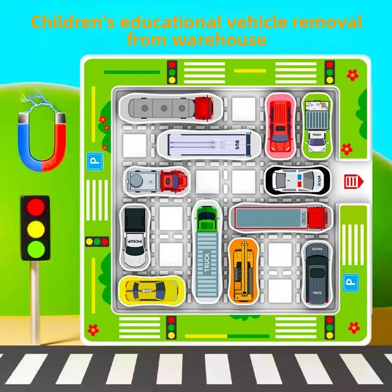 Casse-tête parking — 16 voitures à déplacer