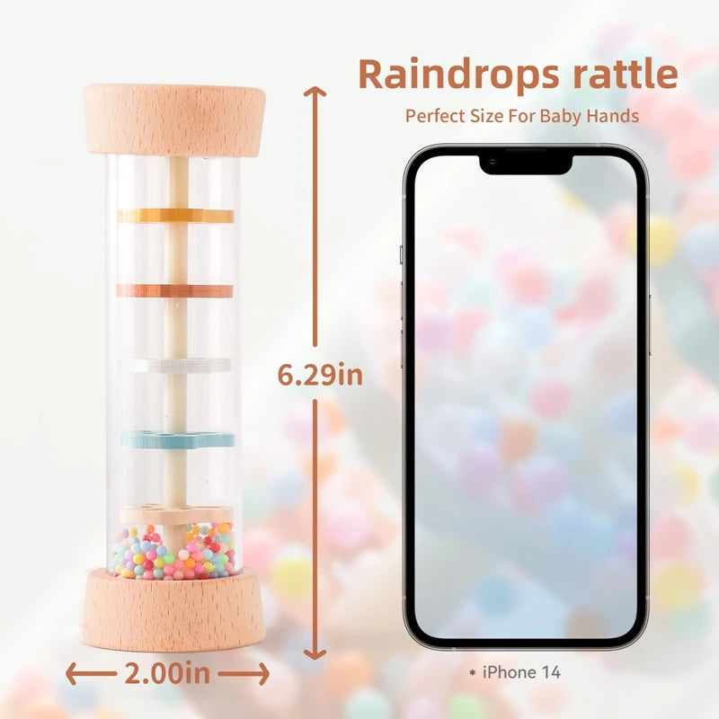 Jouets musicaux en bois — Table d’éveil et bâtons de pluie