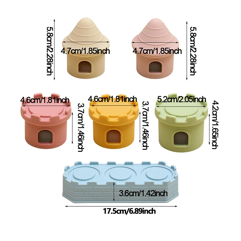Château à empiler en silicone — Huit pièces