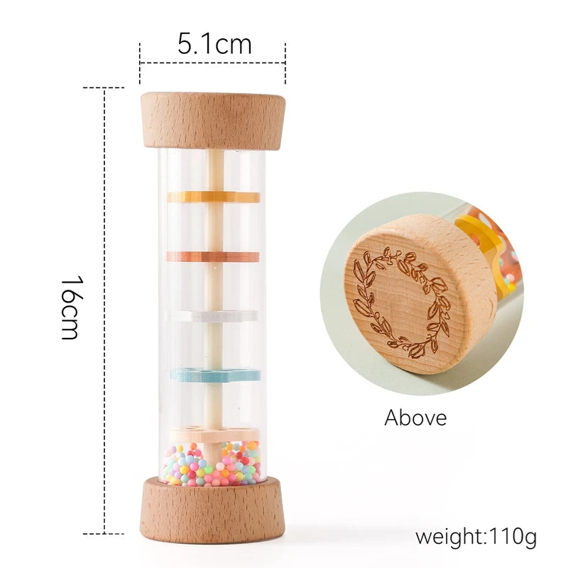 Jouets musicaux en bois — Table d’éveil et bâtons de pluie