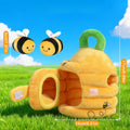 Ruche en peluche et ses cinq petites abeilles