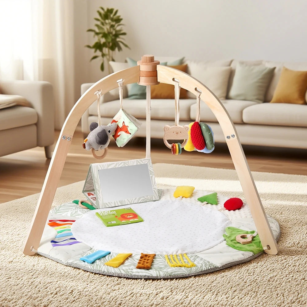 Portique d’éveil bébé en bois — Structures et accessoires au choix