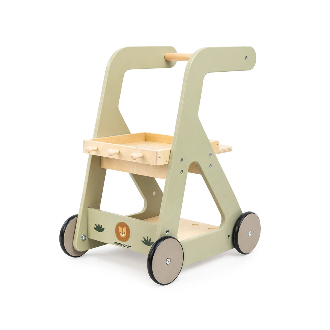 Chariot de ménage en bois avec accessoires — Mamabrum