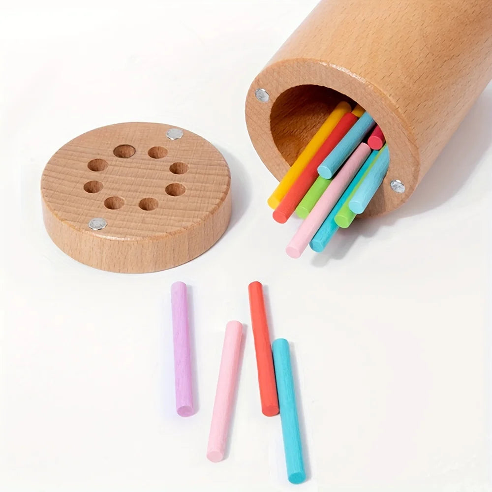 Boîte cylindrique de tri — Bâtonnets et jetons