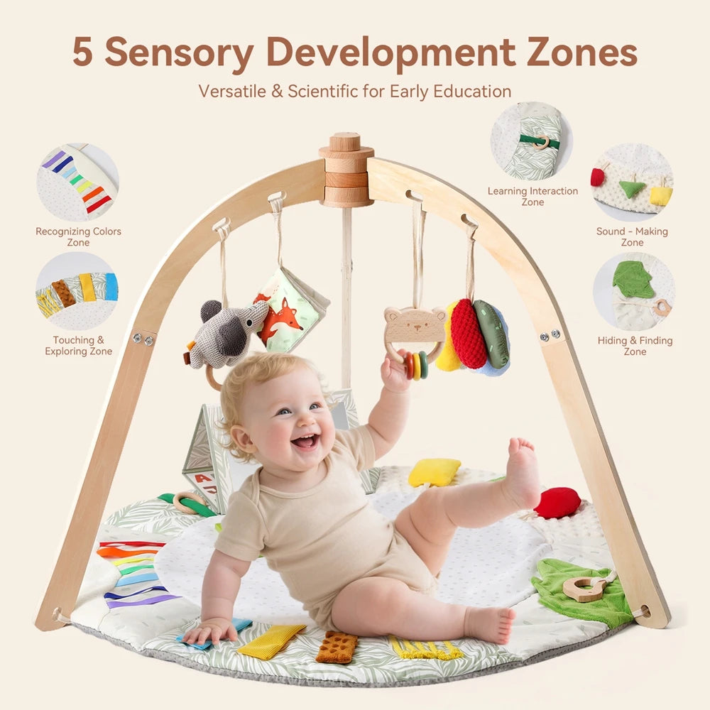Portique d’éveil bébé en bois — Structures et accessoires au choix