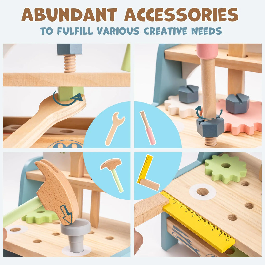 Petit établi en bois avec outils de jeu — ROBUD