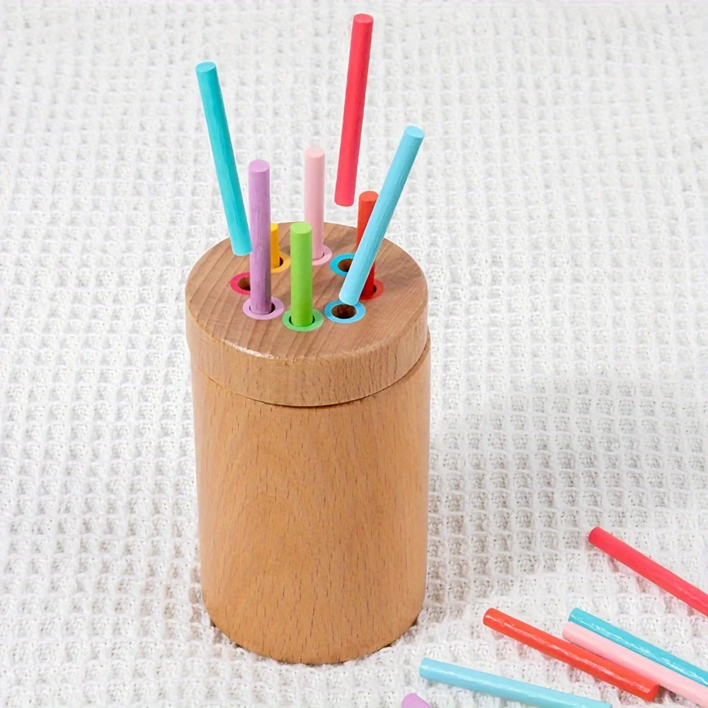 Boîte cylindrique de tri — Bâtonnets et jetons