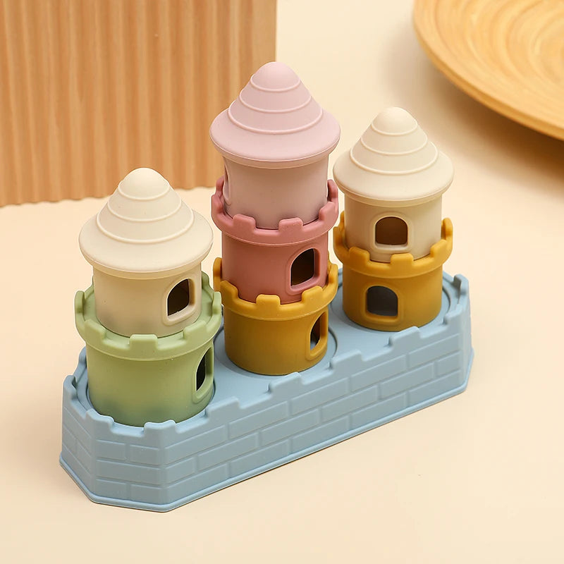 Château à empiler en silicone — Huit pièces
