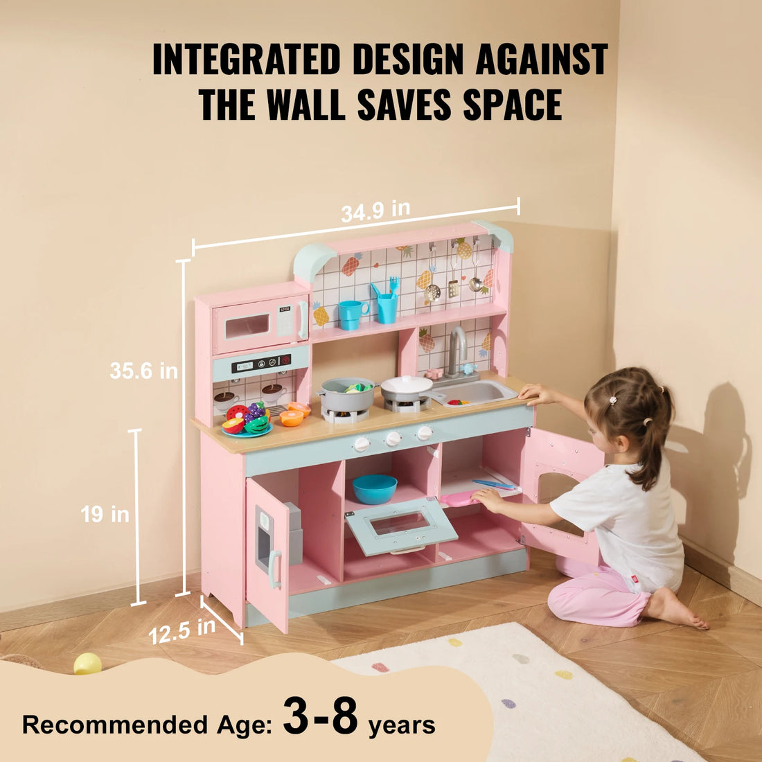Cuisine de jeu en bois rose ou blanche — SucceBuy