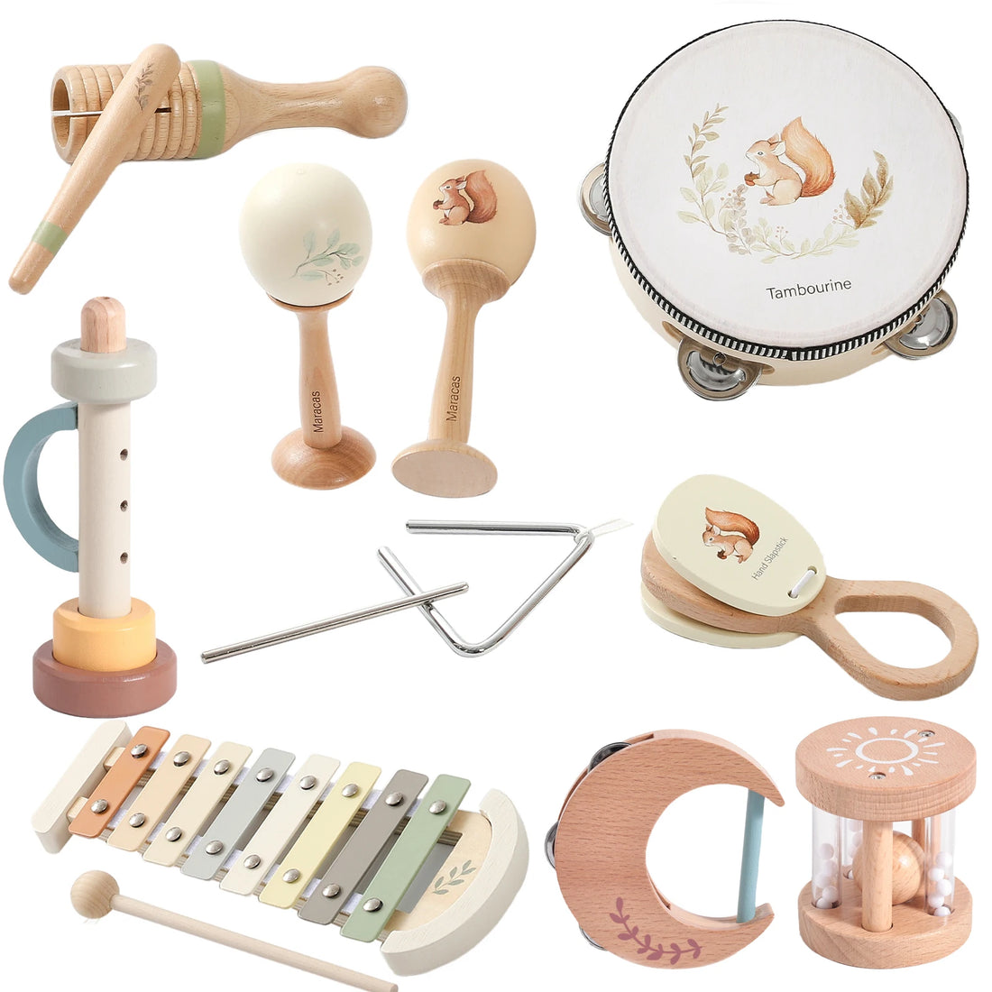 Petits instruments de musique en bois — À l’unité ou en duo
