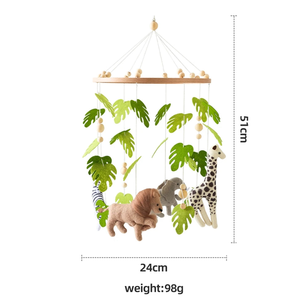 Mobile bébé décoratif — Abeilles, jungle et moutons