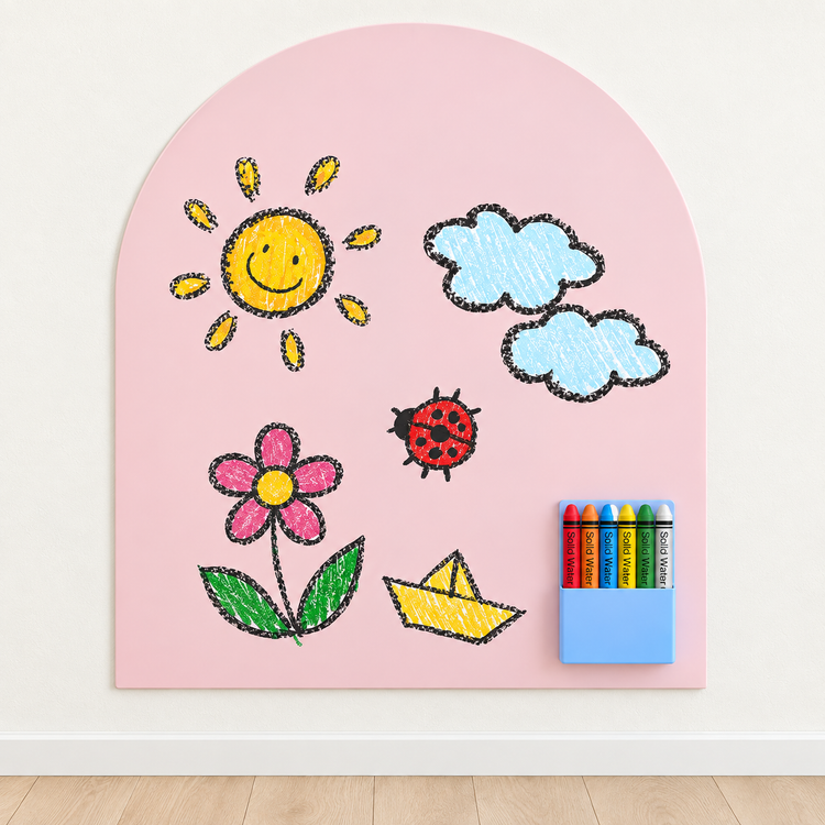 Tableau magnétique adhésif en arche — 100 × 80 cm