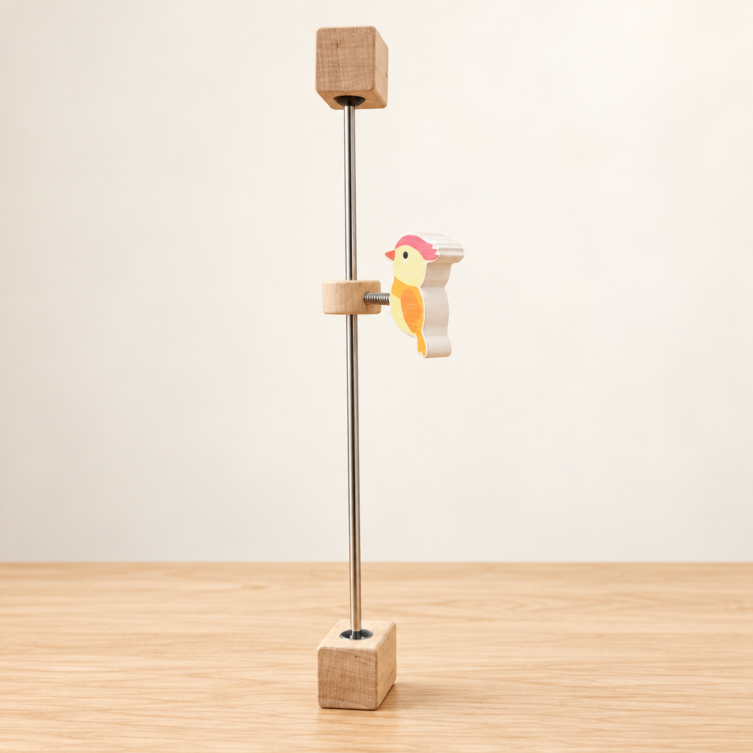 Modules pour tableau d’activités en bois — À composer — Petit oiseau coulissant