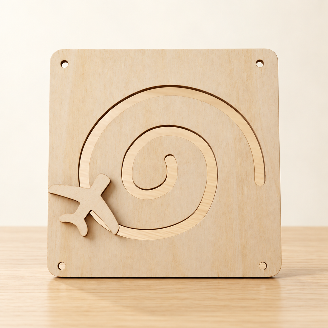 Modules pour tableau d’activités en bois — À composer — Parcours spirale avec étoile