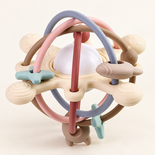 Balle hochet à arceaux — Coloris pastel