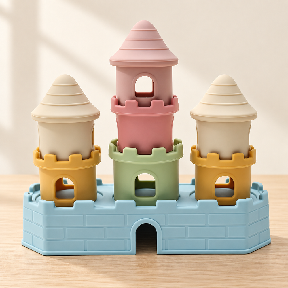 Château à empiler en silicone — Huit pièces